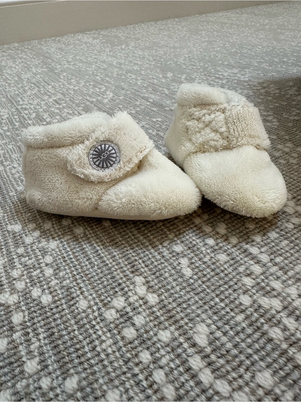 UGG Baby White Fuzzy Booties 🤍
